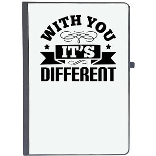                       UDNAG Ruled Notebook Diary 'Couple | With you, its different', [A5 80Pages 80GSM]                                              