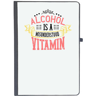                       UDNAG Ruled Notebook Diary 'Cooking | Alcohol is a misunderstood vitamin', [A5 80Pages 80GSM]                                              
