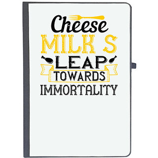                       UDNAG Ruled Notebook Diary 'Cooking | Cheesemilks leap towards immortality', [A5 80Pages 80GSM]                                              