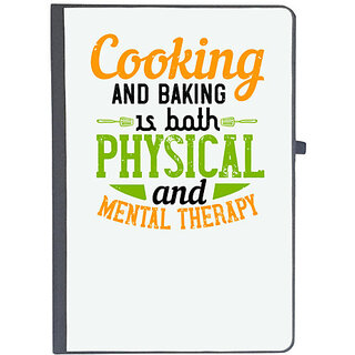                       UDNAG Ruled Notebook Diary 'Cooking | Cooking and baking is both physical and mental therapy', [A5 80Pages 80GSM]                                              