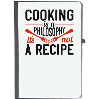                       UDNAG Ruled Notebook Diary 'Cooking | Cooking is a philosophy it's not a recipe', [A5 80Pages 80GSM]                                              