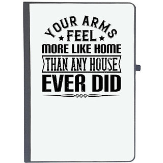                       UDNAG Ruled Notebook Diary 'Couple | Your arms feel more like home than any house ever did', [A5 80Pages 80GSM]                                              