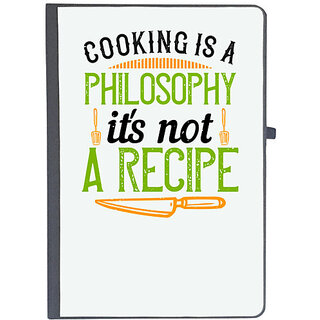                       UDNAG Ruled Notebook Diary 'Cooking | Cooking is a philosophy,it's not a recipe', [A5 80Pages 80GSM]                                              