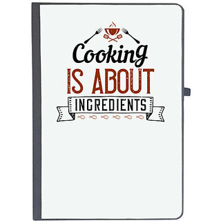                       UDNAG Ruled Notebook Diary 'Cooking | cooking is about ingredients', [A5 80Pages 80GSM]                                              