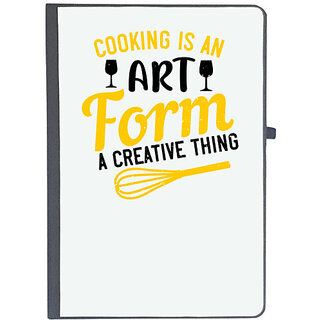                      UDNAG Ruled Notebook Diary 'Cooking | Cooking is an art form, a creative thing', [A5 80Pages 80GSM]                                              