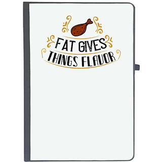                       UDNAG Ruled Notebook Diary 'Cooking | Fat gives things flavor', [A5 80Pages 80GSM]                                              
