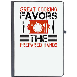                       UDNAG Ruled Notebook Diary 'Cooking | Great cooking favors the prepared hands', [A5 80Pages 80GSM]                                              