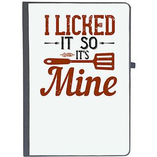                       UDNAG Ruled Notebook Diary 'Cooking | i licked it so its mine', [A5 80Pages 80GSM]                                              
