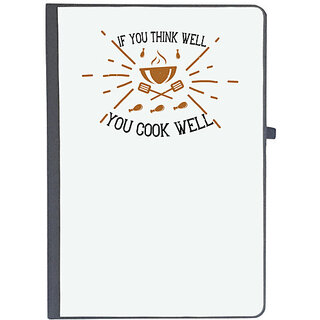                       UDNAG Ruled Notebook Diary 'Cooking | If you think well, cook well', [A5 80Pages 80GSM]                                              