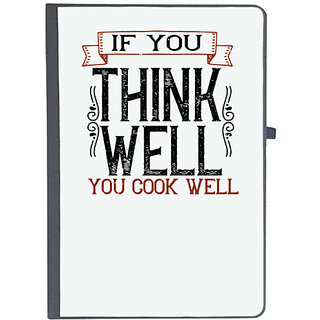                       UDNAG Ruled Notebook Diary 'Cooking | If you think well, you cook well', [A5 80Pages 80GSM]                                              