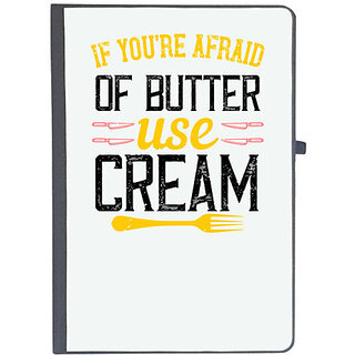                       UDNAG Ruled Notebook Diary 'Cooking | If youre afraid of butter, use cream', [A5 80Pages 80GSM]                                              