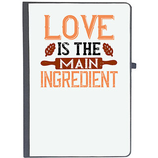                       UDNAG Ruled Notebook Diary 'Cooking | love is the main ingredient', [A5 80Pages 80GSM]                                              