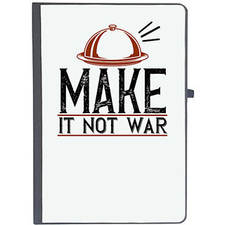                       UDNAG Ruled Notebook Diary 'Cooking | make it not war', [A5 80Pages 80GSM]                                              