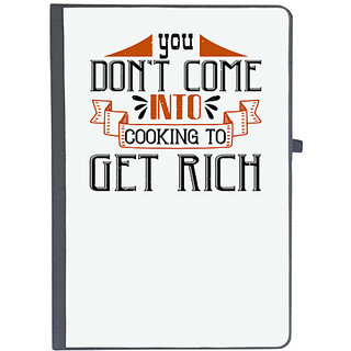                       UDNAG Ruled Notebook Diary 'Cooking | You do not come into cooking to get rich', [A5 80Pages 80GSM]                                              