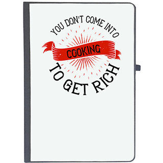                       UDNAG Ruled Notebook Diary 'Cooking | You don't come into cooking to get rich', [A5 80Pages 80GSM]                                              