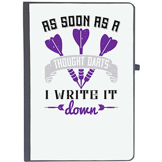                       UDNAG Ruled Notebook Diary 'Dart | As soon as a thought darts, I write it down', [A5 80Pages 80GSM]                                              