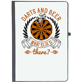                       UDNAG Ruled Notebook Diary 'Dart | Darts And beer what else is there', [A5 80Pages 80GSM]                                              