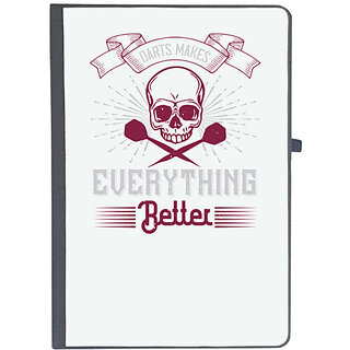                      UDNAG Ruled Notebook Diary 'Dart | Darts Makes Everything Better', [A5 80Pages 80GSM]                                              