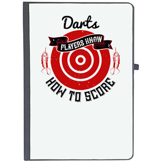                       UDNAG Ruled Notebook Diary 'Dart | Darts players know how to score', [A5 80Pages 80GSM]                                              