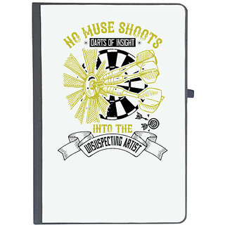                       UDNAG Ruled Notebook Diary 'Dart | No muse shoots darts of insight into the unsuspecting artist', [A5 80Pages 80GSM]                                              