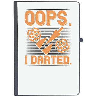                       UDNAG Ruled Notebook Diary 'Dart | Oops I Darted', [A5 80Pages 80GSM]                                              