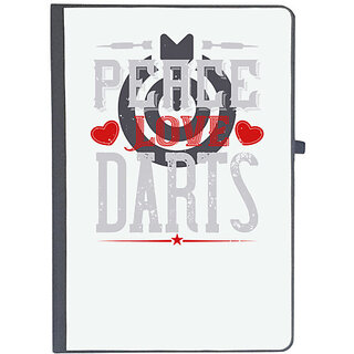                       UDNAG Ruled Notebook Diary 'Dart | Peace Love Darts', [A5 80Pages 80GSM]                                              