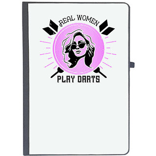                       UDNAG Ruled Notebook Diary 'Dart | Real women play darts', [A5 80Pages 80GSM]                                              