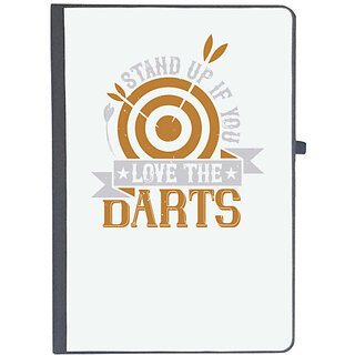                       UDNAG Ruled Notebook Diary 'Dart | Stand up if you love the darts', [A5 80Pages 80GSM]                                              