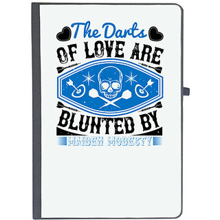                       UDNAG Ruled Notebook Diary 'Dart | The darts  love are blunted by maiden modesty', [A5 80Pages 80GSM]                                              