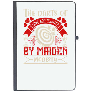                       UDNAG Ruled Notebook Diary 'Dart | The darts of love are blunted by maiden modesty', [A5 80Pages 80GSM]                                              