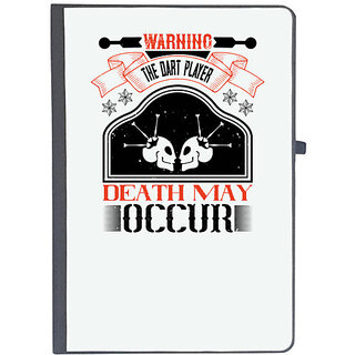                       UDNAG Ruled Notebook Diary 'Dart | Warning the dart player death may occur', [A5 80Pages 80GSM]                                              