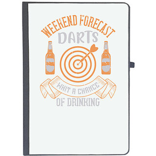                       UDNAG Ruled Notebook Diary 'Dart | Weekend forecast darts whit a chance of drinking', [A5 80Pages 80GSM]                                              