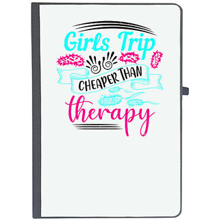                       UDNAG Ruled Notebook Diary 'Girls trip | girls trip cheaper than therapy', [A5 80Pages 80GSM]                                              