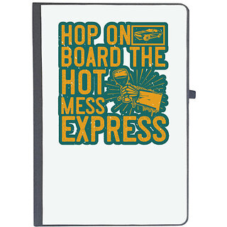                       UDNAG Ruled Notebook Diary 'Girls trip | hop on board the hot mess express', [A5 80Pages 80GSM]                                              