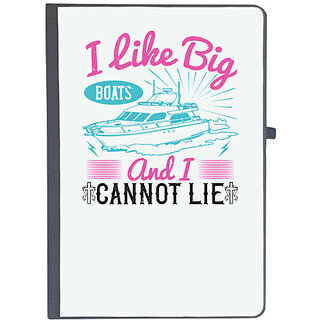                       UDNAG Ruled Notebook Diary 'Girls trip | i like big boats and i cannot lie', [A5 80Pages 80GSM]                                              