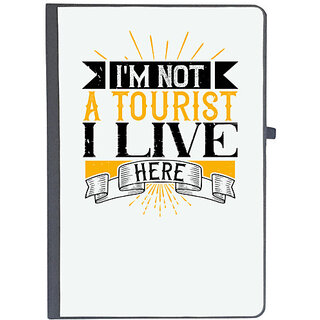                       UDNAG Ruled Notebook Diary 'Girls trip | i'm not a tourist i live here', [A5 80Pages 80GSM]                                              