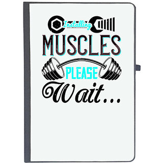                       UDNAG Ruled Notebook Diary 'Girls trip | installing muscles please wait', [A5 80Pages 80GSM]                                              