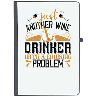                       UDNAG Ruled Notebook Diary 'Girls trip | just another wine drinker with a cruising problem', [A5 80Pages 80GSM]                                              