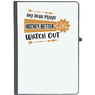                       UDNAG Ruled Notebook Diary 'Girls trip | my man plays hockey better watch out', [A5 80Pages 80GSM]                                              