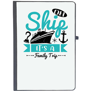                       UDNAG Ruled Notebook Diary 'Girls trip | oh ship it's a family trip', [A5 80Pages 80GSM]                                              