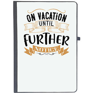                       UDNAG Ruled Notebook Diary 'Girls trip | on vacation until further notice', [A5 80Pages 80GSM]                                              