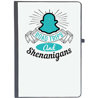                       UDNAG Ruled Notebook Diary 'Girls trip | road trips and shenanigans', [A5 80Pages 80GSM]                                              