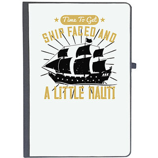                       UDNAG Ruled Notebook Diary 'Girls trip | time to get ship faced and a little nauti', [A5 80Pages 80GSM]                                              