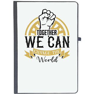                       UDNAG Ruled Notebook Diary 'Girls trip | together we can change the world', [A5 80Pages 80GSM]                                              