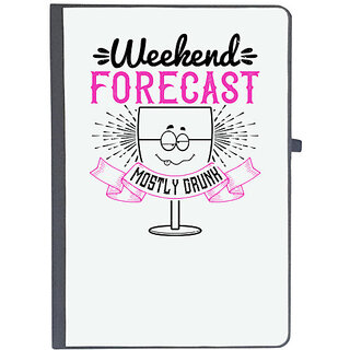                       UDNAG Ruled Notebook Diary 'Girls trip | WEEKEND FORECAST MOSTLY DRUNK', [A5 80Pages 80GSM]                                              