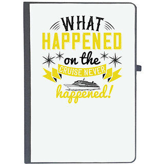                       UDNAG Ruled Notebook Diary 'Girls trip | what happened on the cruise never happened!', [A5 80Pages 80GSM]                                              