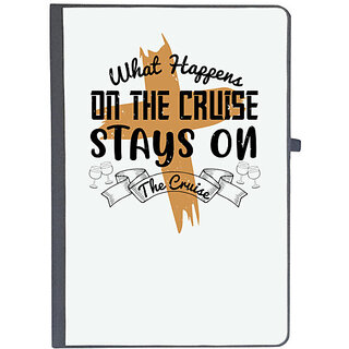                       UDNAG Ruled Notebook Diary 'Girls trip | what happens on the cruise stays on the cruise', [A5 80Pages 80GSM]                                              