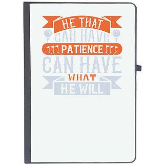                      UDNAG Ruled Notebook Diary 'Golf | He that can have patience can have what he will', [A5 80Pages 80GSM]                                              