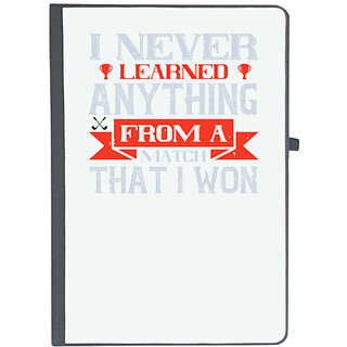                       UDNAG Ruled Notebook Diary 'Golf | I never learned anything from a match that I won', [A5 80Pages 80GSM]                                              
