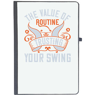                       UDNAG Ruled Notebook Diary 'Golf | The value of routine trusting your swing', [A5 80Pages 80GSM]                                              
